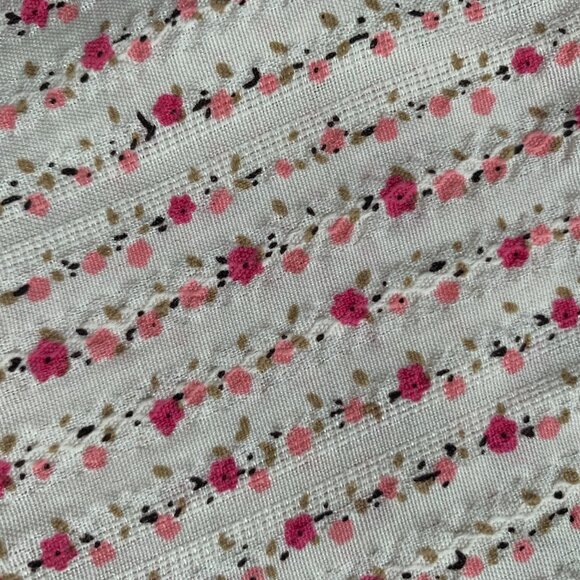 12 Pink Floral Flower Patterned Cotton Fabric Gift Jewelry Bags Drawstring Cord - Picture 3 of 8